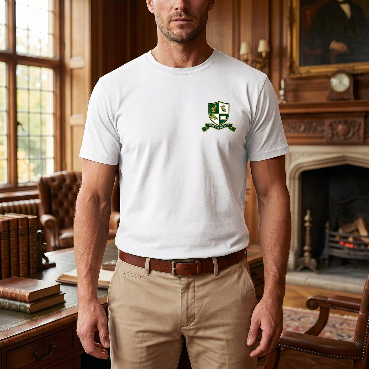 The Heritage Tee in Charcoal